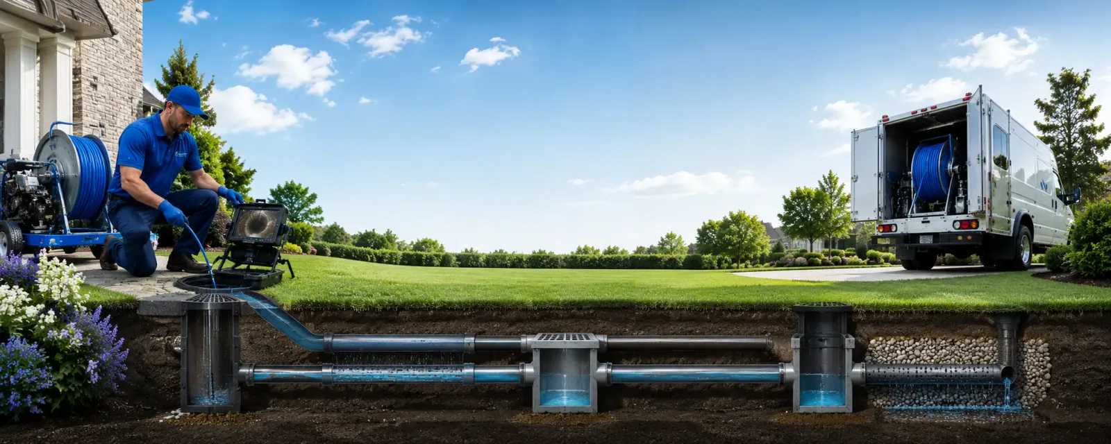 Outdoor drain cleaning information for Thompson, OH